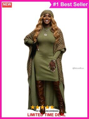Oversized Open Front Maxi Cardigan Sweater with Matching Scarf Fuzzy Knit